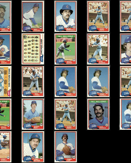 Chicago Cubs 1981 Topps Baseball 23-Card Lot Topps VG