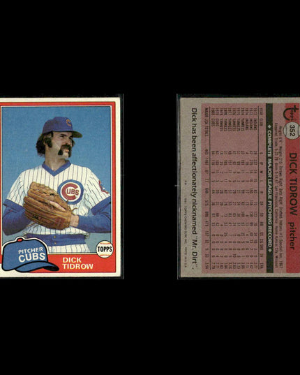 Chicago Cubs 1981 Topps Baseball 23-Card Lot Topps VG