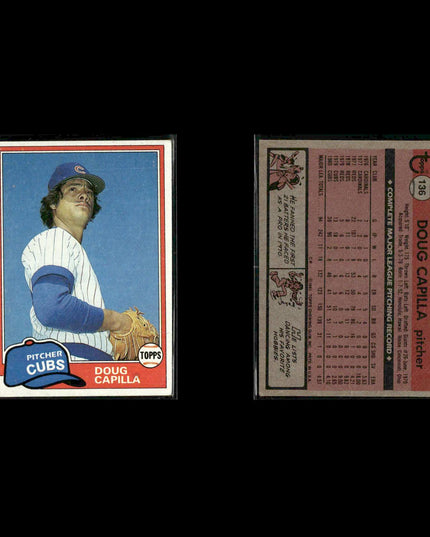 Chicago Cubs 1981 Topps Baseball 23-Card Lot Topps VG