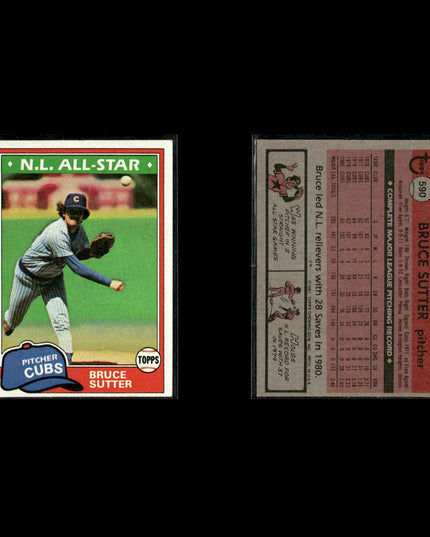 Chicago Cubs 1981 Topps Baseball 23-Card Lot Topps VG