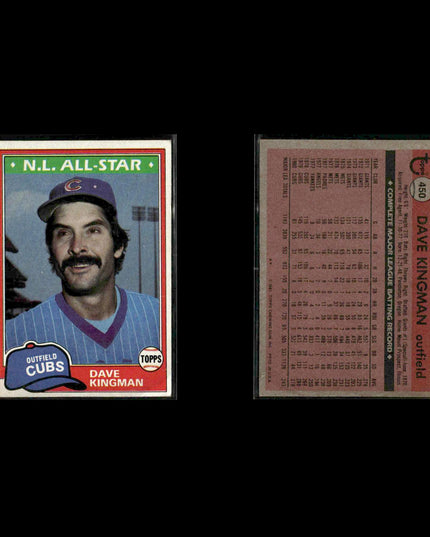 Chicago Cubs 1981 Topps Baseball 23-Card Lot Topps VG