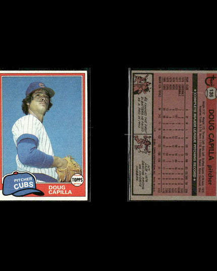 Chicago Cubs 1981 Topps Baseball 23-Card Lot Topps VG