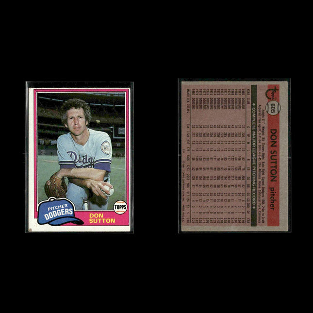 Los Angeles Dodgers 1981 Topps Baseball 42-Card Lot Topps VG