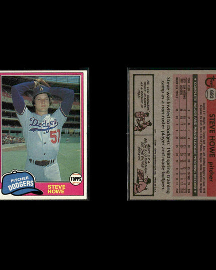 Los Angeles Dodgers 1981 Topps Baseball 42-Card Lot Topps VG