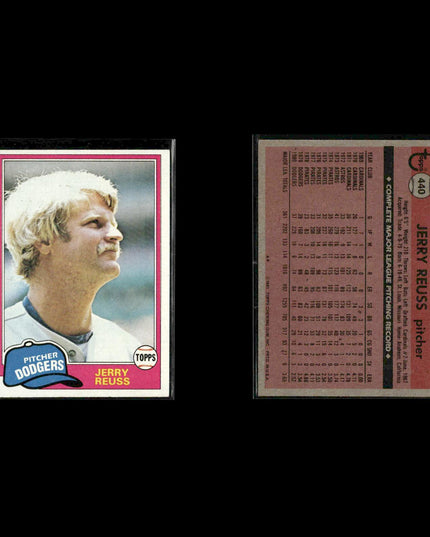 Los Angeles Dodgers 1981 Topps Baseball 42-Card Lot Topps VG