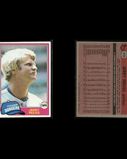 Los Angeles Dodgers 1981 Topps Baseball 42-Card Lot Topps VG
