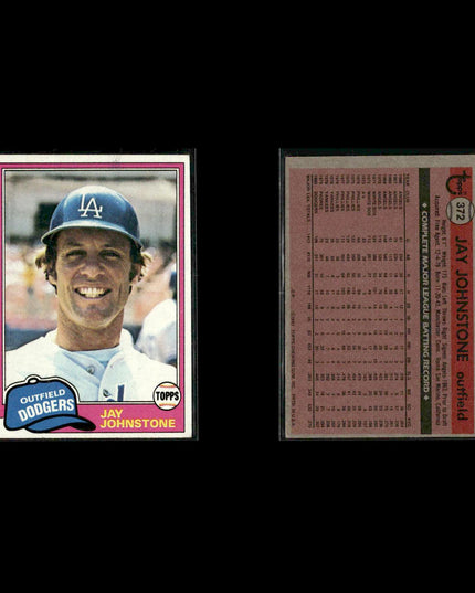 Los Angeles Dodgers 1981 Topps Baseball 42-Card Lot Topps VG