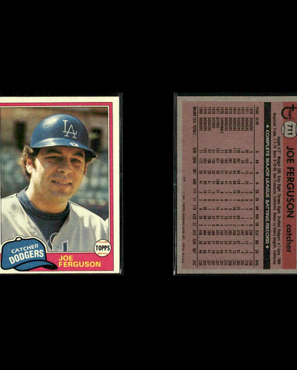 Los Angeles Dodgers 1981 Topps Baseball 42-Card Lot Topps VG