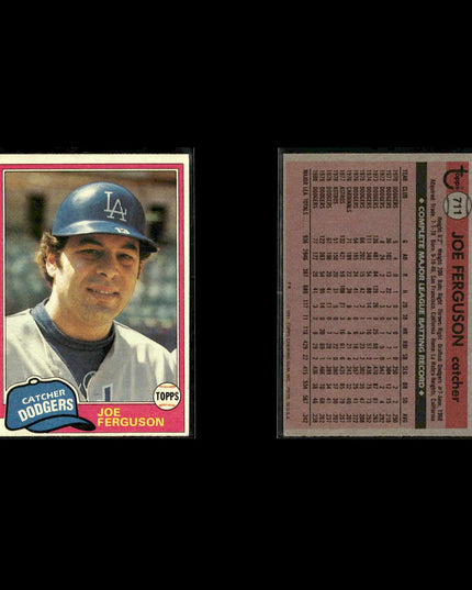 Los Angeles Dodgers 1981 Topps Baseball 42-Card Lot Topps VG
