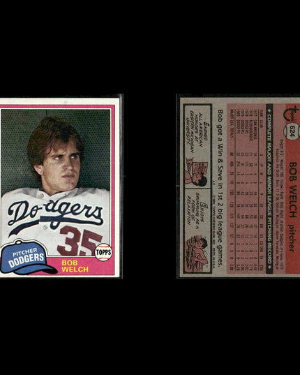 Los Angeles Dodgers 1981 Topps Baseball 42-Card Lot Topps VG