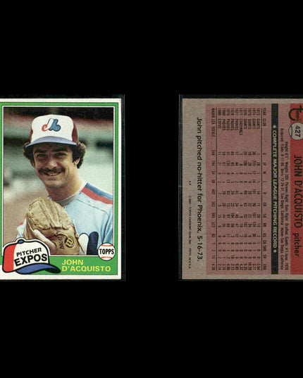 Montreal Expos 1981 Topps Baseball 46-Card Lot Topps VG