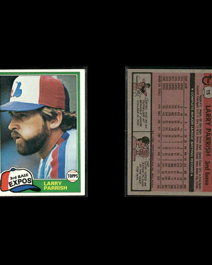 Montreal Expos 1981 Topps Baseball 46-Card Lot Topps VG