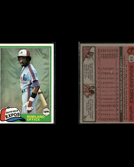 Montreal Expos 1981 Topps Baseball 46-Card Lot Topps VG