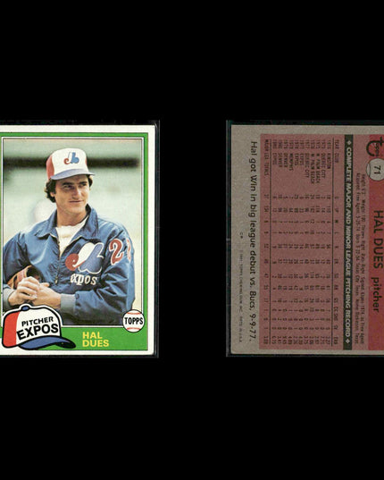 Montreal Expos 1981 Topps Baseball 46-Card Lot Topps VG