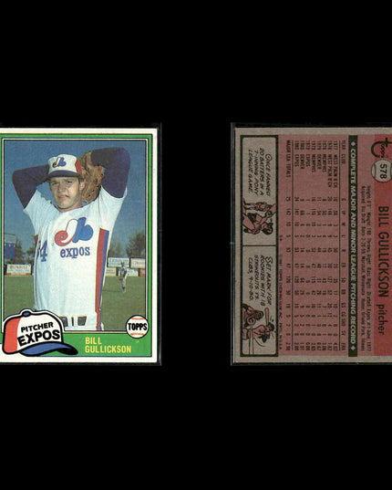 Montreal Expos 1981 Topps Baseball 46-Card Lot Topps VG