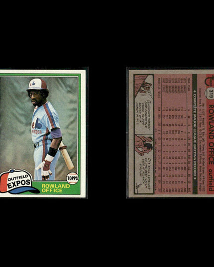 Montreal Expos 1981 Topps Baseball 46-Card Lot Topps VG