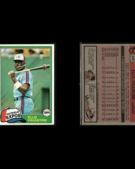 Montreal Expos 1981 Topps Baseball 46-Card Lot Topps VG