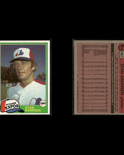 Montreal Expos 1981 Topps Baseball 46-Card Lot Topps VG