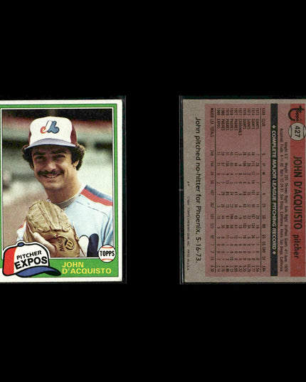 Montreal Expos 1981 Topps Baseball 46-Card Lot Topps VG