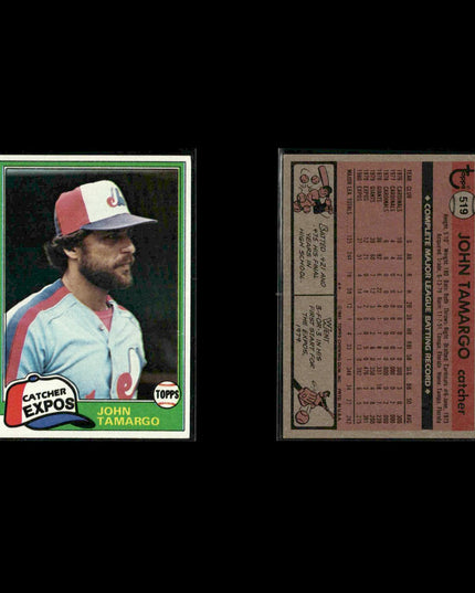 Montreal Expos 1981 Topps Baseball 46-Card Lot Topps VG
