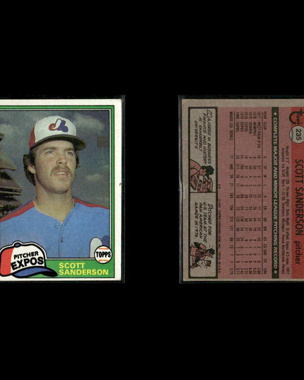 Montreal Expos 1981 Topps Baseball 46-Card Lot Topps VG