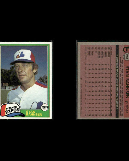 Montreal Expos 1981 Topps Baseball 46-Card Lot Topps VG