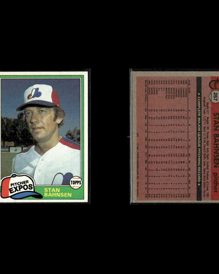 Montreal Expos 1981 Topps Baseball 46-Card Lot Topps VG