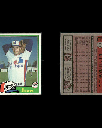 Montreal Expos 1981 Topps Baseball 46-Card Lot Topps VG