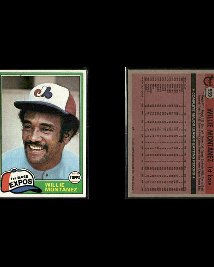 Montreal Expos 1981 Topps Baseball 46-Card Lot Topps VG