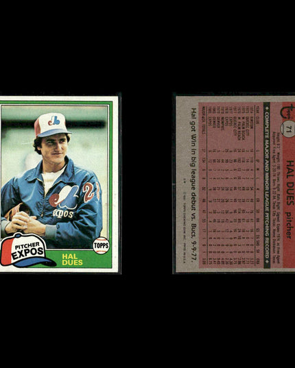 Montreal Expos 1981 Topps Baseball 46-Card Lot Topps VG