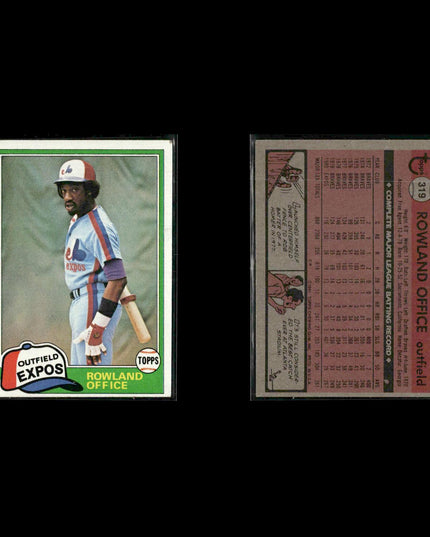 Montreal Expos 1981 Topps Baseball 46-Card Lot Topps VG