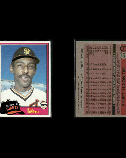 San Francisco Giants 1981 Topps Baseball 51-Card Lot Topps VG