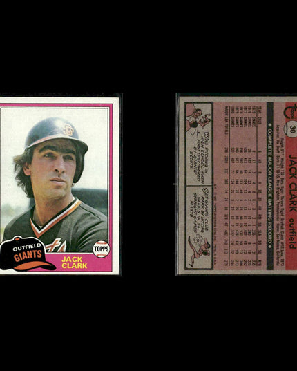 San Francisco Giants 1981 Topps Baseball 51-Card Lot Topps VG