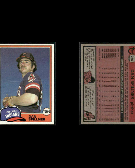 Cleveland Indians 1981 Topps Baseball 53-Card Lot Topps VG