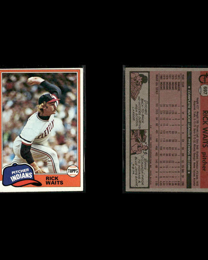 Cleveland Indians 1981 Topps Baseball 53-Card Lot Topps VG