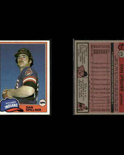 Cleveland Indians 1981 Topps Baseball 53-Card Lot Topps VG