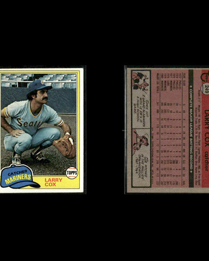 Seattle Mariners 1981 Topps Baseball 49-Card Lot Topps VG