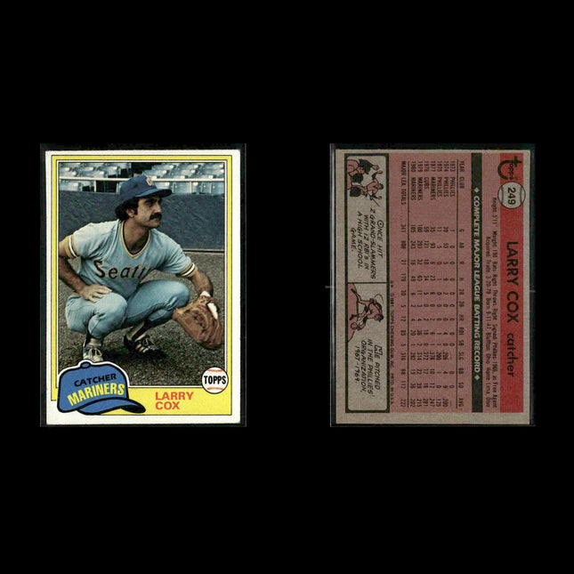 Seattle Mariners 1981 Topps Baseball 49-Card Lot Topps VG