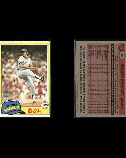Seattle Mariners 1981 Topps Baseball 49-Card Lot Topps VG