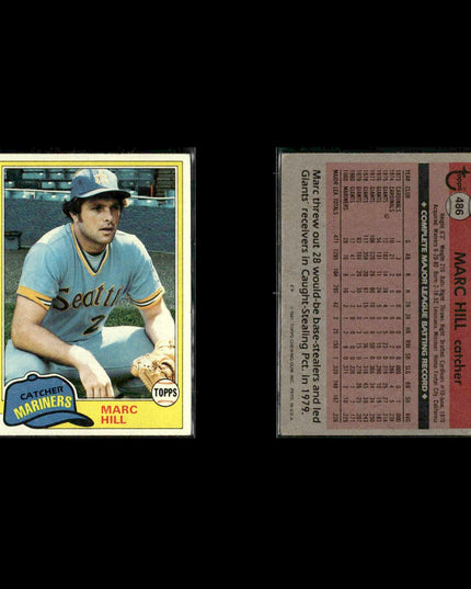 Seattle Mariners 1981 Topps Baseball 49-Card Lot Topps VG