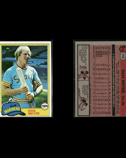 Seattle Mariners 1981 Topps Baseball 49-Card Lot Topps VG