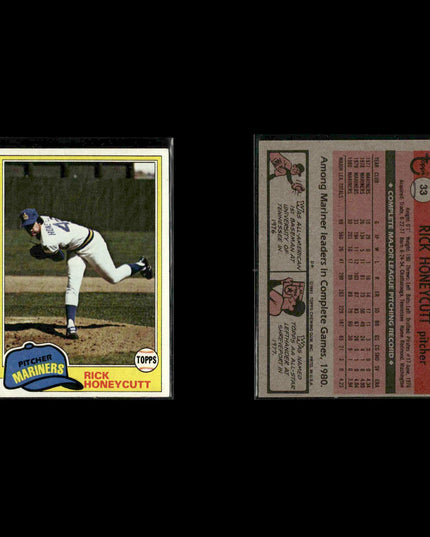 Seattle Mariners 1981 Topps Baseball 49-Card Lot Topps VG