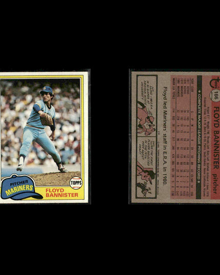 Seattle Mariners 1981 Topps Baseball 49-Card Lot Topps VG