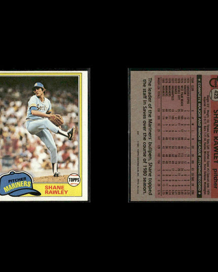 Seattle Mariners 1981 Topps Baseball 49-Card Lot Topps VG