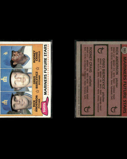 Seattle Mariners 1981 Topps Baseball 49-Card Lot Topps VG