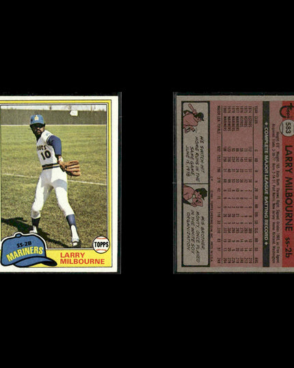 Seattle Mariners 1981 Topps Baseball 49-Card Lot Topps VG