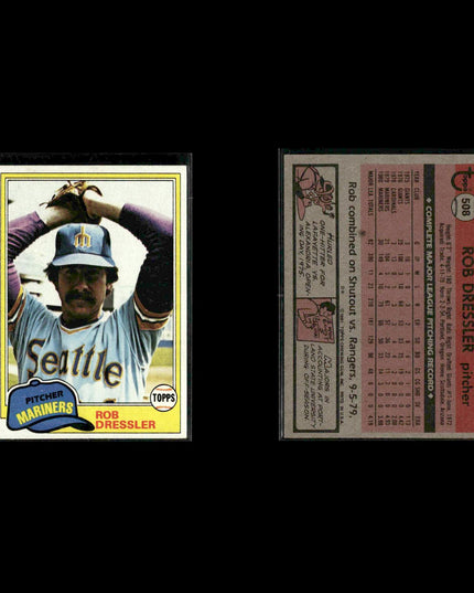 Seattle Mariners 1981 Topps Baseball 49-Card Lot Topps VG