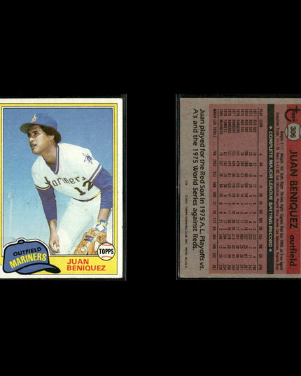 Seattle Mariners 1981 Topps Baseball 49-Card Lot Topps VG