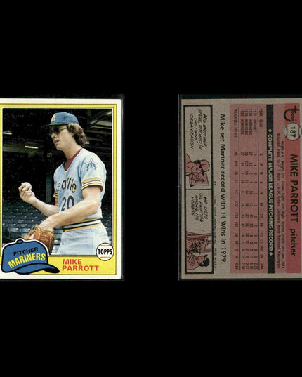 Seattle Mariners 1981 Topps Baseball 49-Card Lot Topps VG