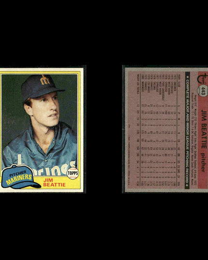 Seattle Mariners 1981 Topps Baseball 49-Card Lot Topps VG